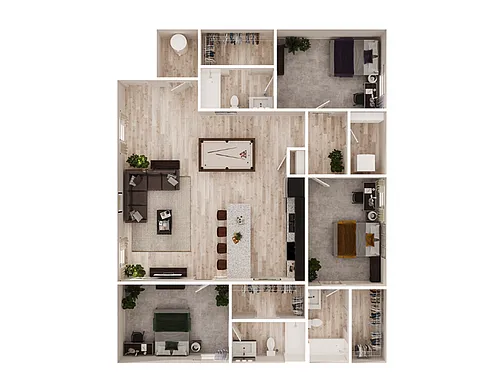 Floor plan 3 Bed/3 Bath