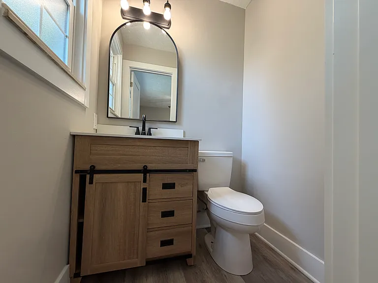 updated 1/2 bath off primary bedroom