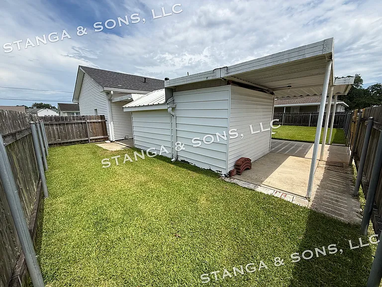 Behind shed
