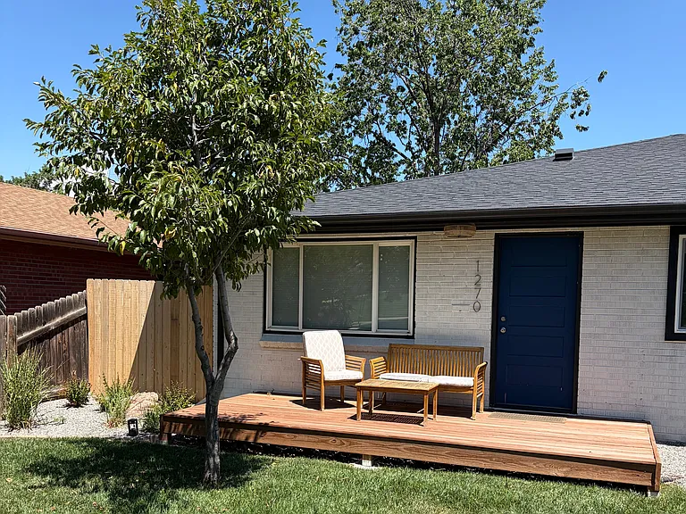 Coffee porch with primary suite door access