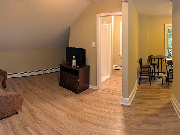 upstairs living/sitting room & door to bathroom