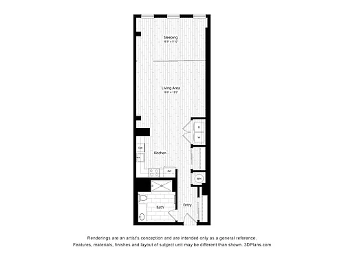 Floor plan Studio 201 Divider