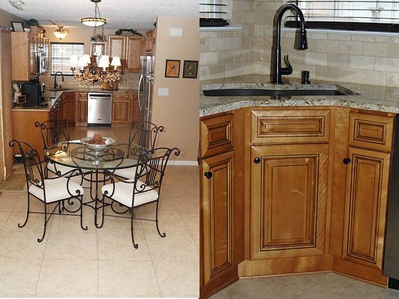 Kitchen Eating Nook/Granite Counter Sink