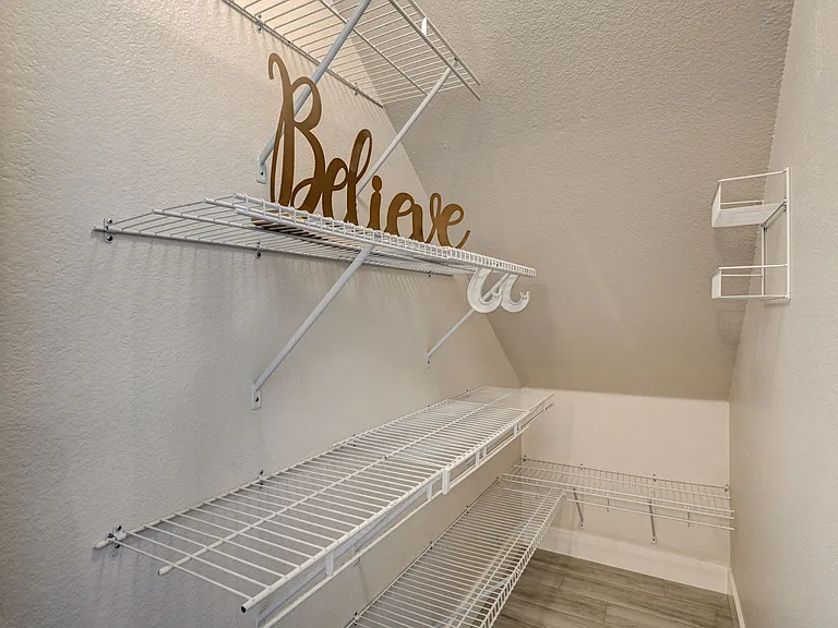 Under Stairs Closet with organizer and digital lock