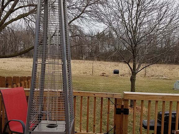 Looking out the back deck