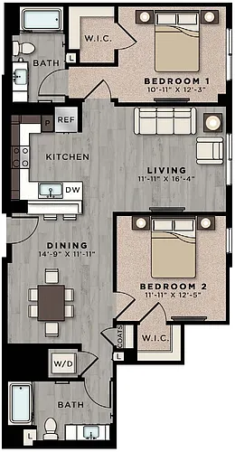 Floor plan CA124-B2-1142