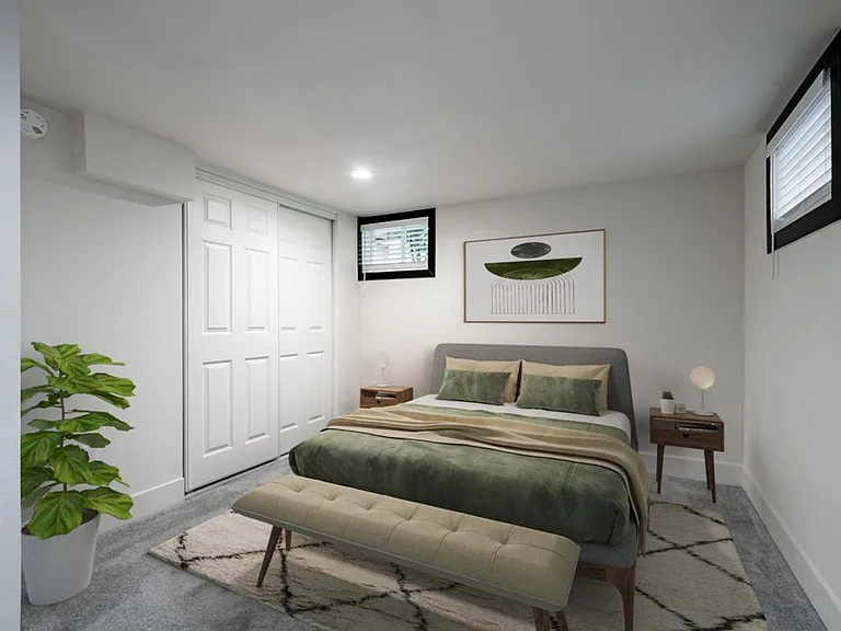 Bedroom 4. This image shows a virtually furnished space. Bedrooms come unfurnished.