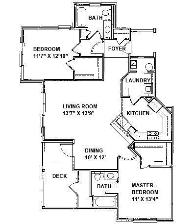 Floor plan 2BR/2BA- Phase III