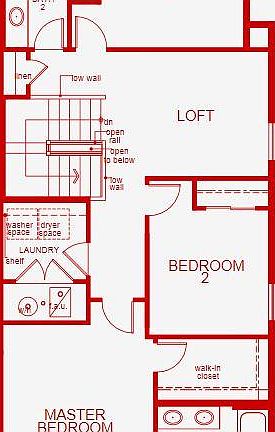 Upper level floor plan