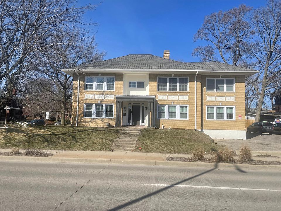 Front Elevation, off-street parking on the right.