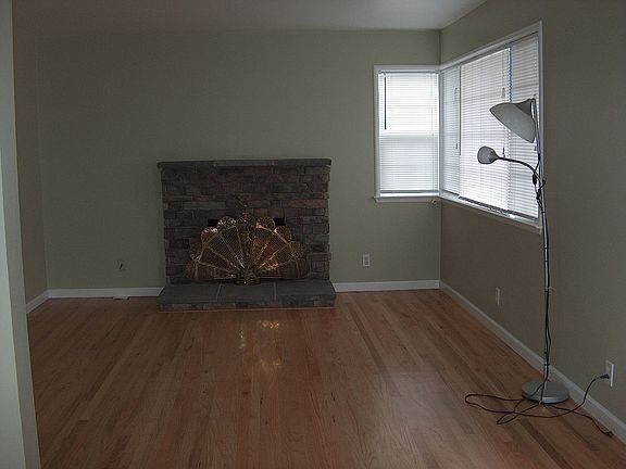 Stone fireplace in livingroom