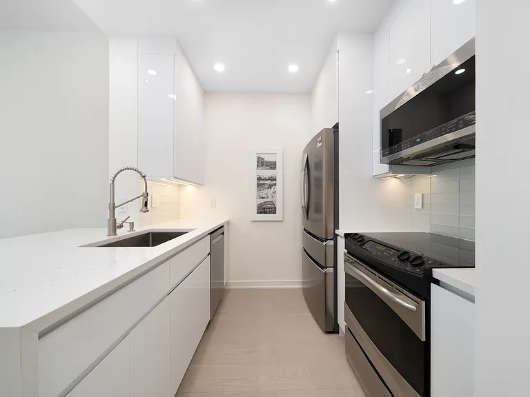 Fully updated Kitchen with Kitchenaid dishwasher, full-size Frigidaire fridge, cooktop, GE Profile microwave and under-sink water filter - convenience personified