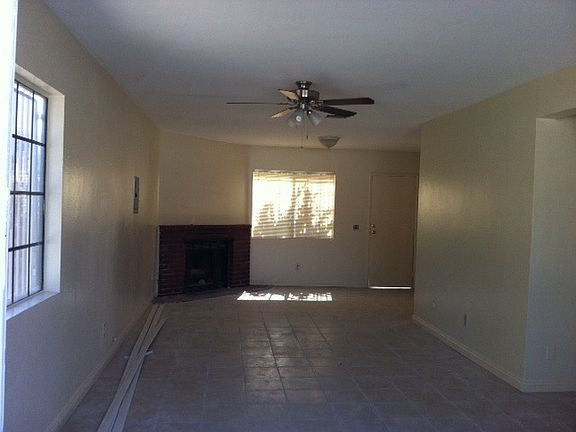 living room w/ tile floors for easy cleaning