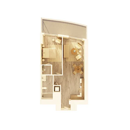 Floor plan 1 BD Type C (A05)