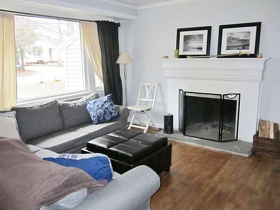fireplaced living room