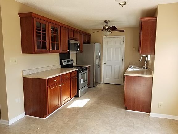 Kitchen with stainless steel appliances