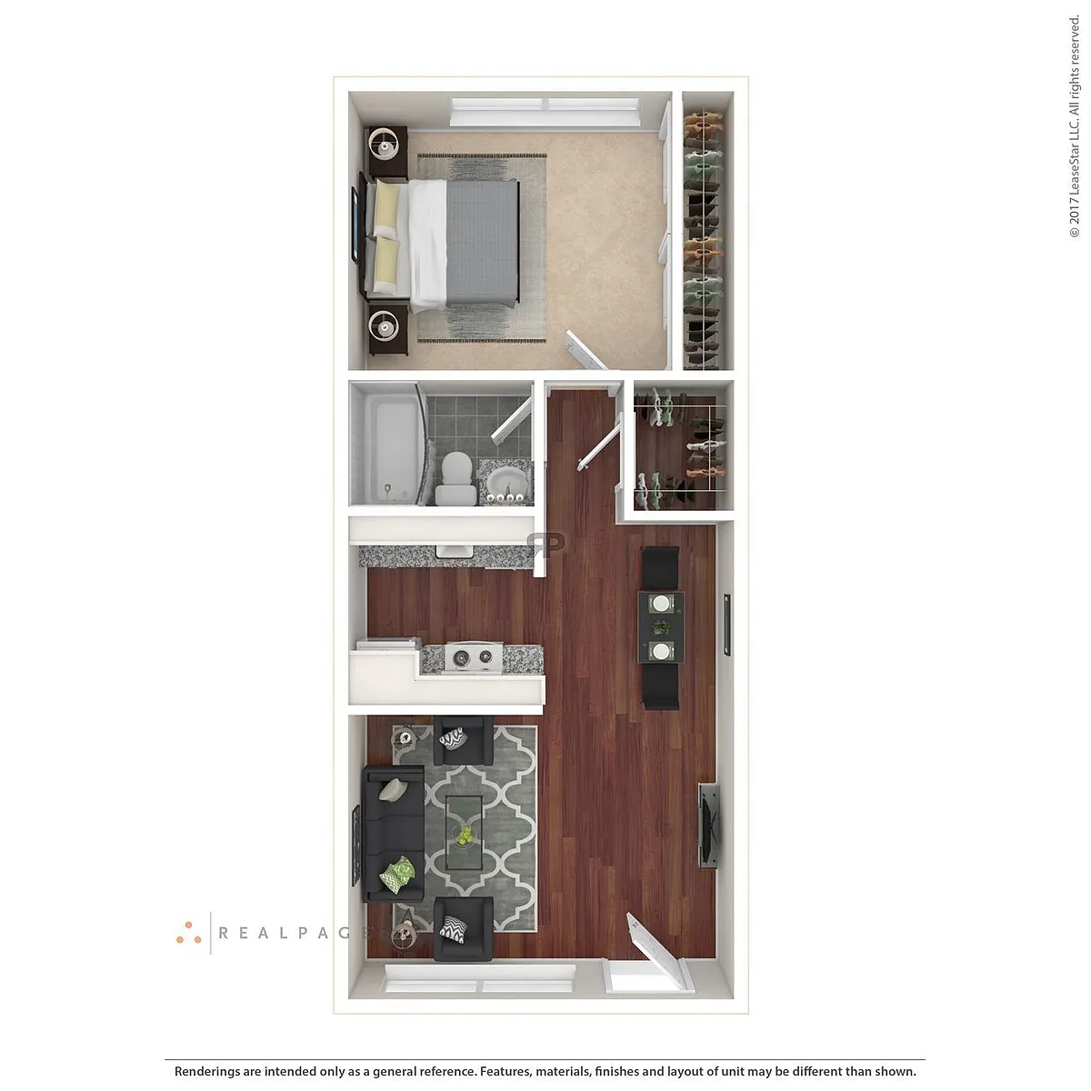Floor plan Plan A-1 Bed/1 Bath