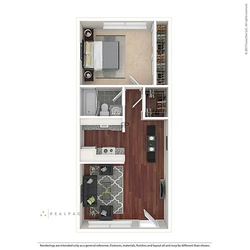 Floor plan Plan A-1 Bed/1 Bath