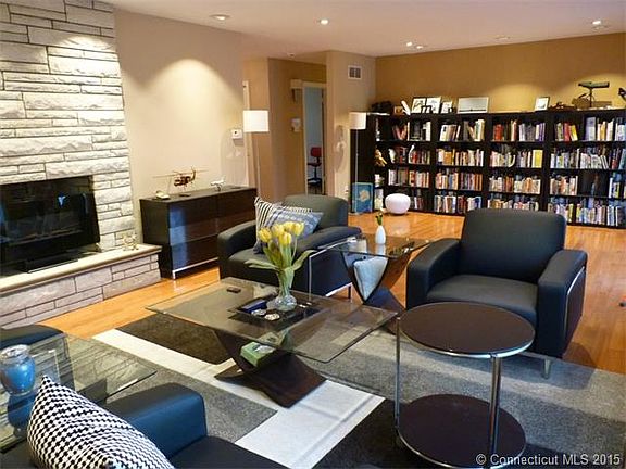 Spacious living room with f...