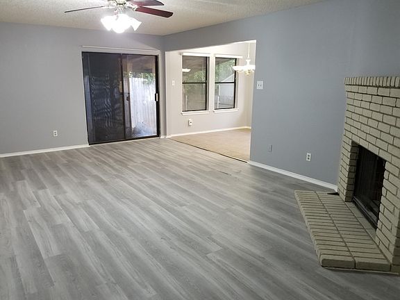 Living room open to dining area