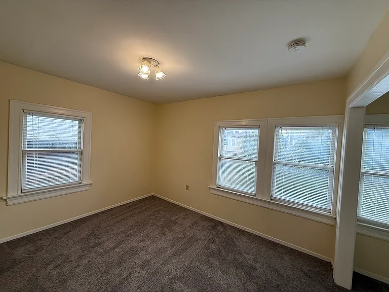 Southeast bedroom with east and south-facing windows