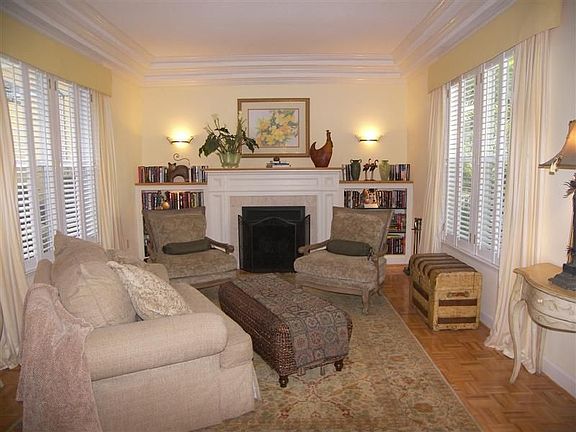 Living room with fireplace