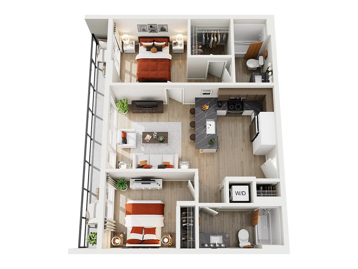 Floor plan 2X2 E