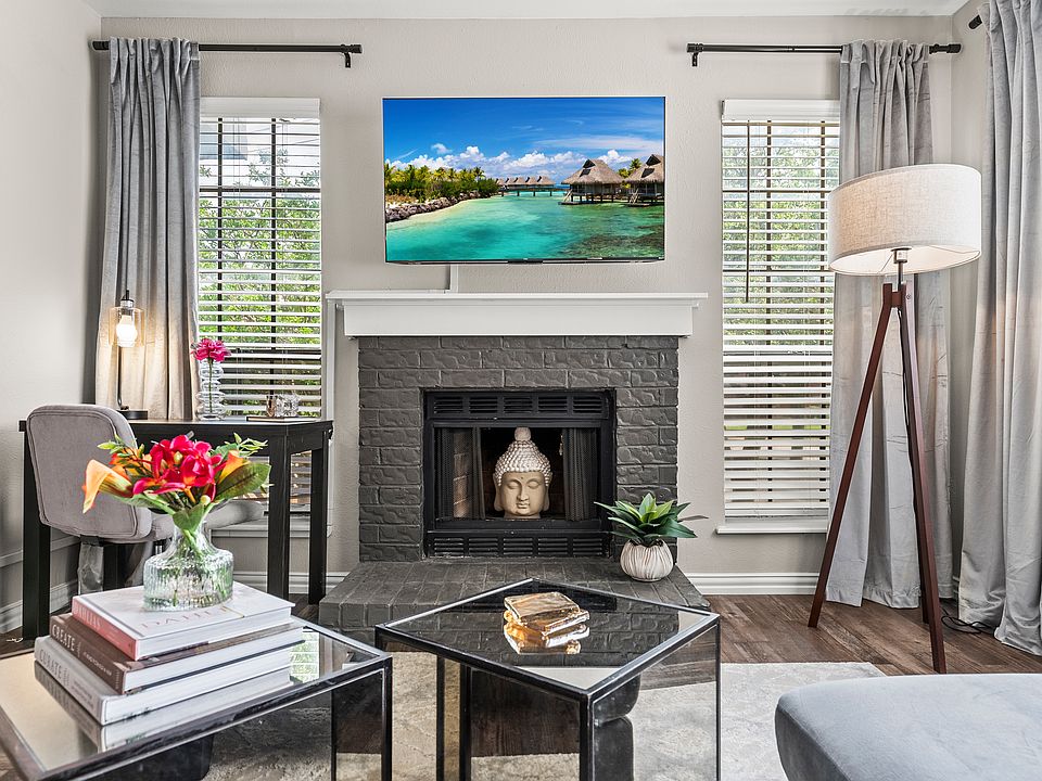 Bright living room with Smart TV