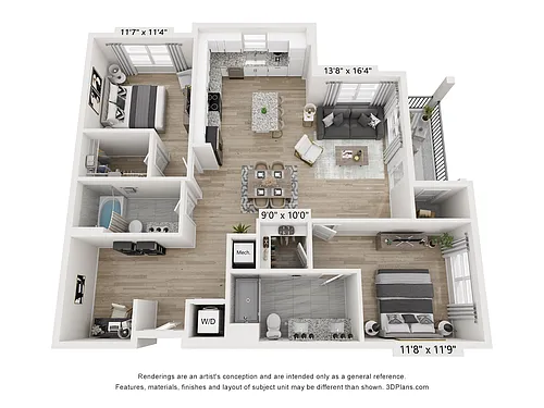 Floor plan Brindley 2BD 2BA