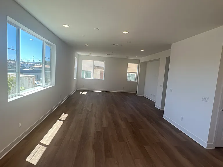 Living room lit by plenty of natural light
