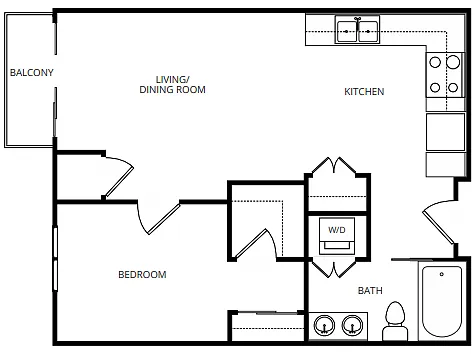 Floor plan Lime B1 1X1