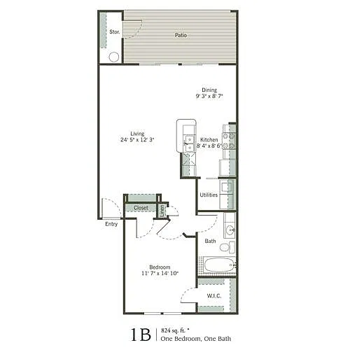 Floor plan 1B