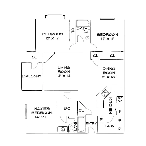 Floor plan Design 3B Premier 2