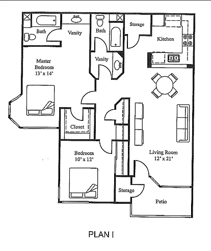Floor plan Plan I