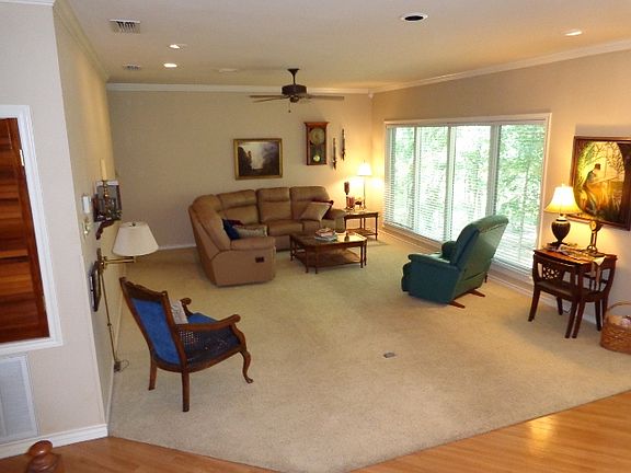 The spacious living room