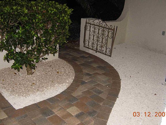 New brick pavers, landscaping