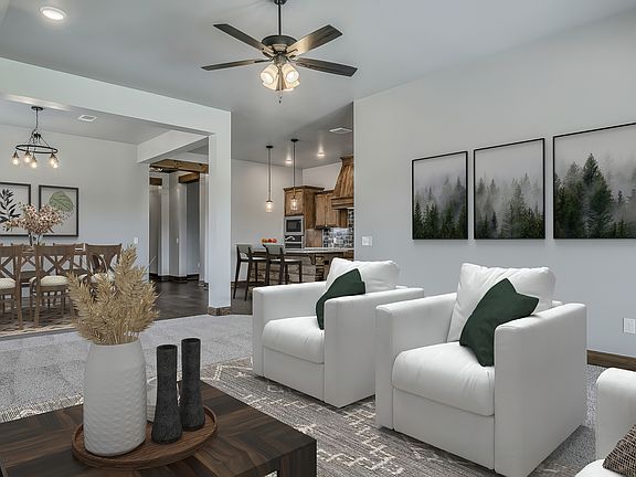 Open Living Area, Dining Room Kitchen