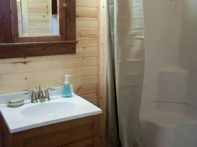 Bathroom with oversized shower