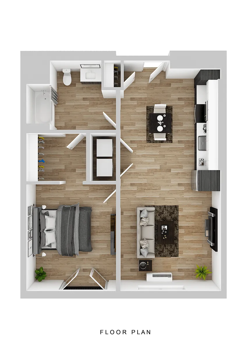 Floor plan Klipsan - 1 Bed A (ANSI)