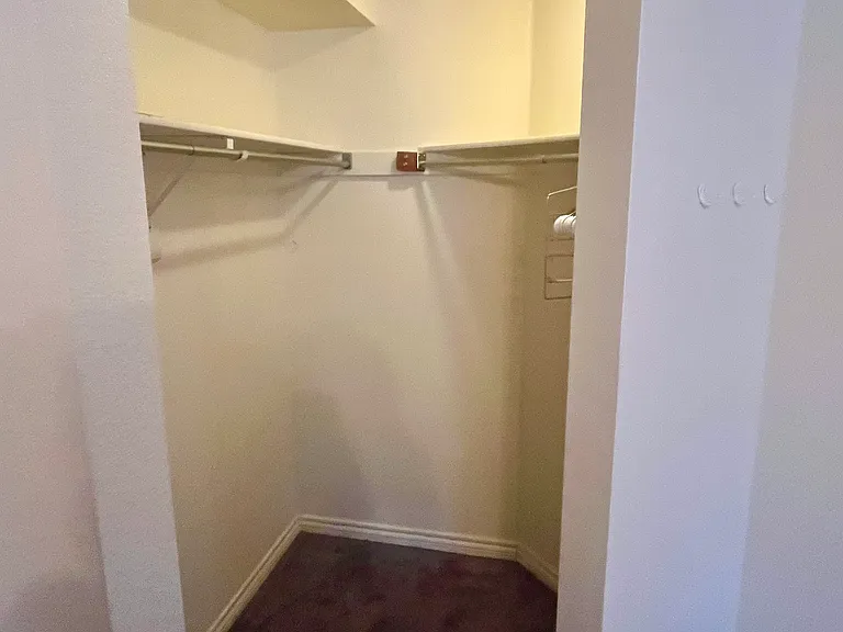 Walk-in closet from the bedroom.