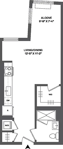 Floor plan Studio-SB-1.2