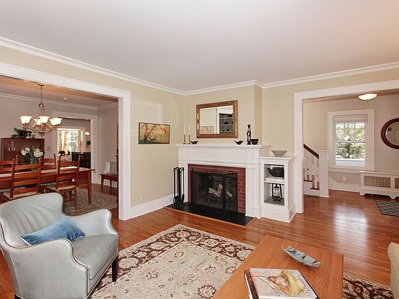 Living Room w/ wood burning fire place