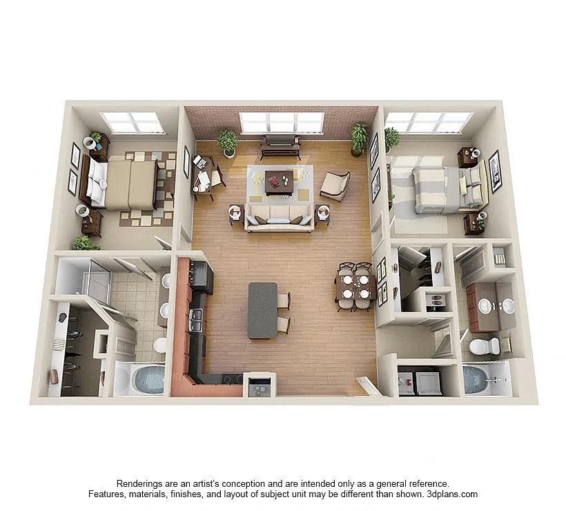 Floor plan Chimney Rock (B6)