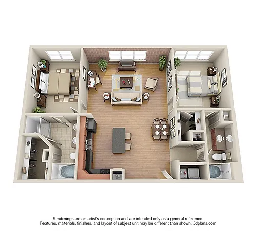 Floor plan Chimney Rock (B6)