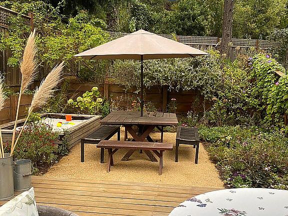 Outside Dining in garden setting
