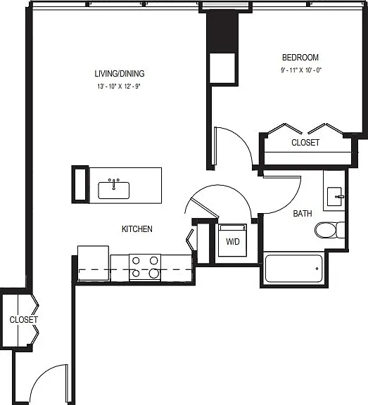 One Bedroom A-12 - 678 Sq. Ft. - Floors 26-42 One Bedroom A-12 - 678 Sq. Ft. - Floors 26-42