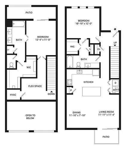 Floor plan Cinder Townhome