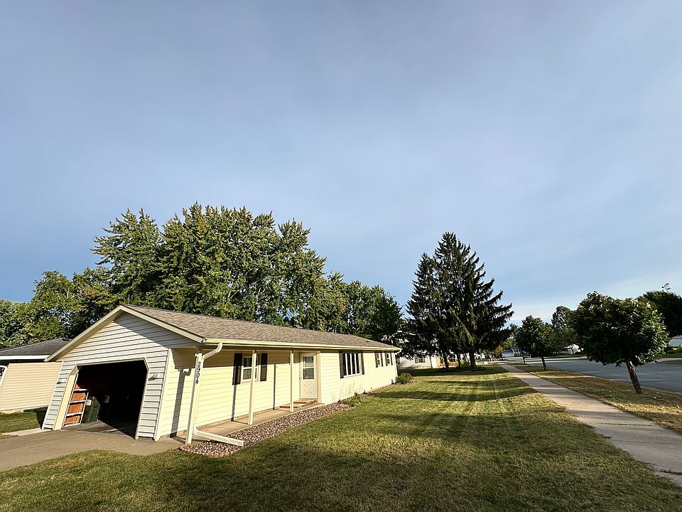 The house sits on a corner lot