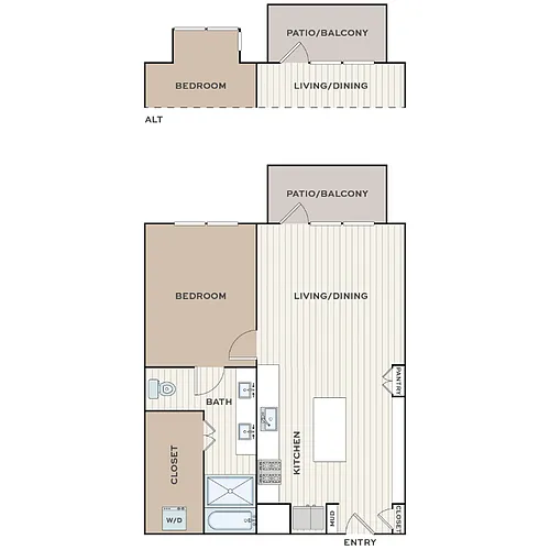 Floor plan One Bedroom (A3)