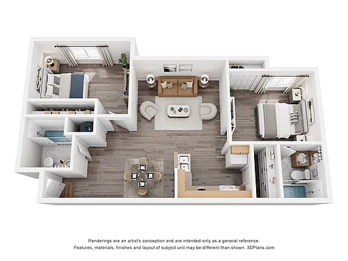 Floor plan 2BR2BA